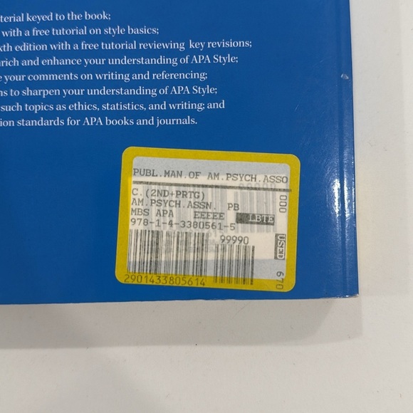 Publication Manual of the American Psychological Association Sixth Edition Book - Picture 8 of 12